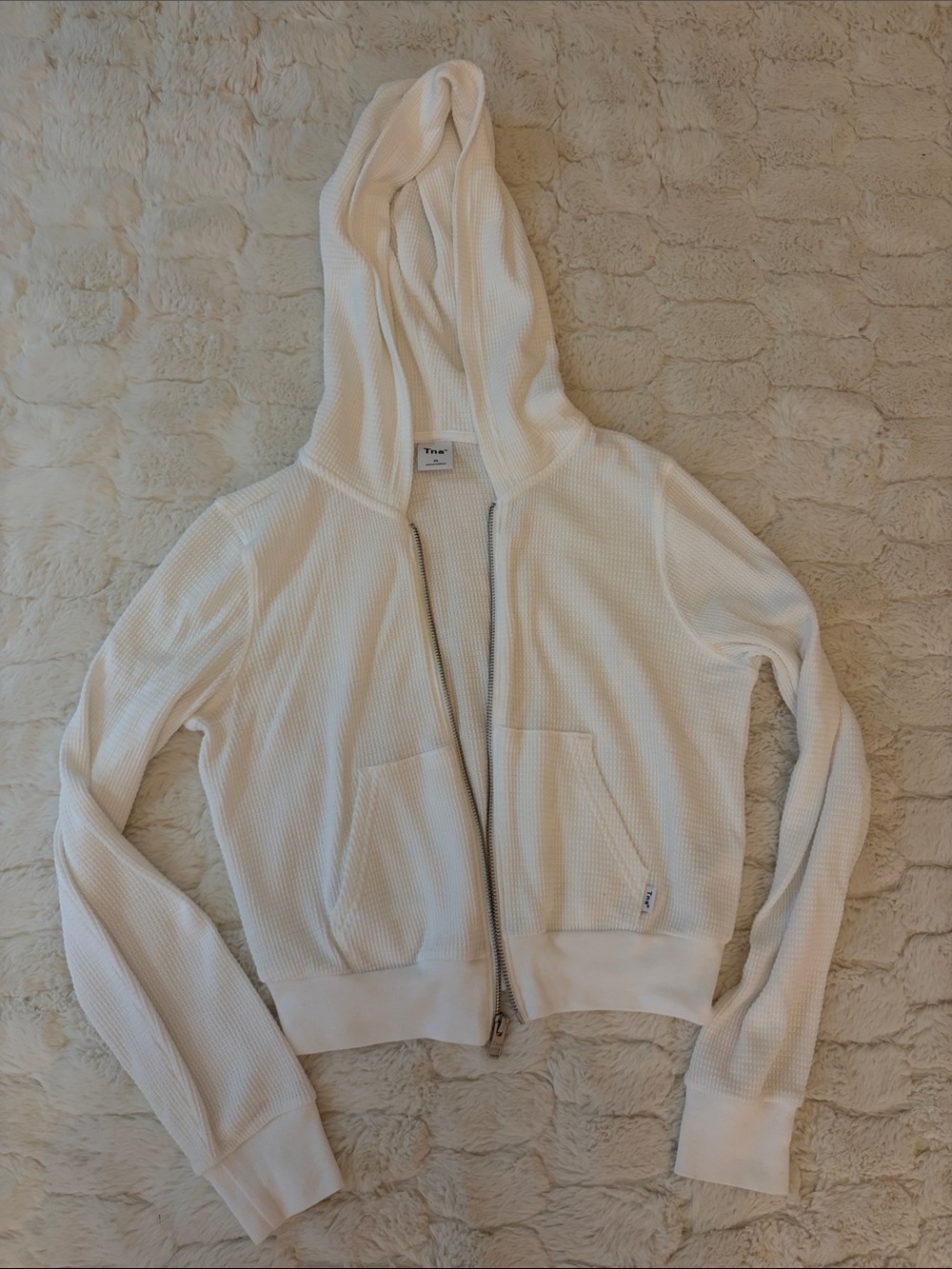 Aritzia Waffle Zip Hoodie